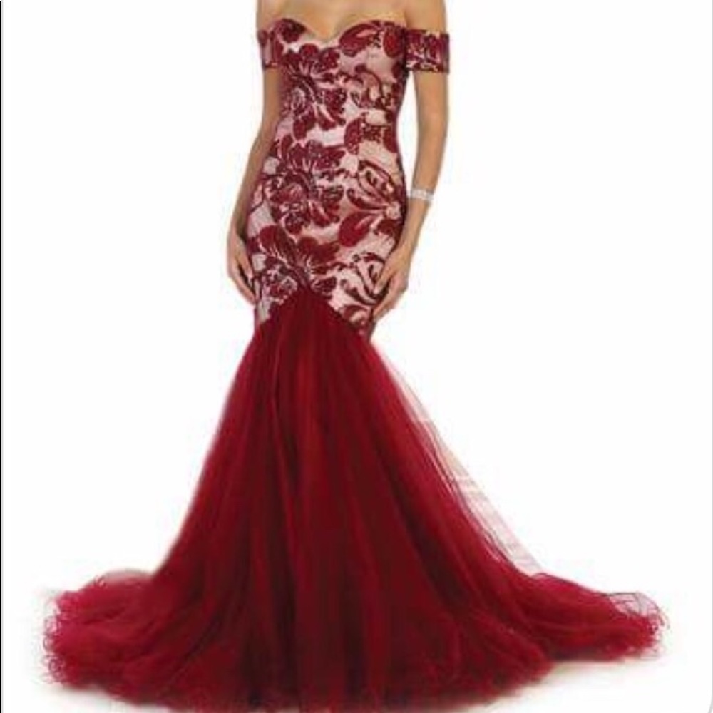May Queen Off The Shoulder Prom Dress